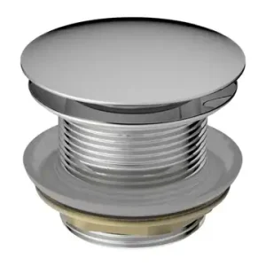 Vogue Chrome Domed Pull Out Bath Waste No Overflow 40mm