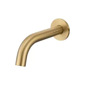 Artline Brushed Gold Fixed Basin Spout 180mm Lead Free