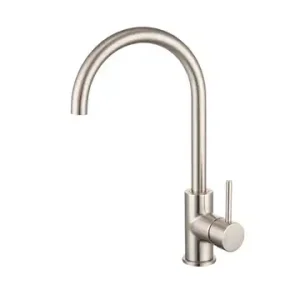 Artline Brushed Nickel  Sink Mixer Cold Start Gooseneck   Lead Free
