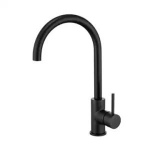 Artline Matte Black Sink Mixer Cold Start Gooseneck   Lead Free