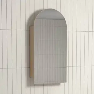 Cathedral Soft Oak Shaving Cabinet LH Hinge Door Pencil Edge 900H x 450W