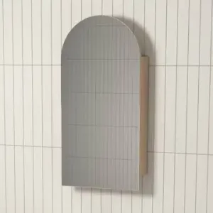Cathedral Soft Oak Shaving Cabinet RH Hinge Door Pencil Edge 900H x 450W