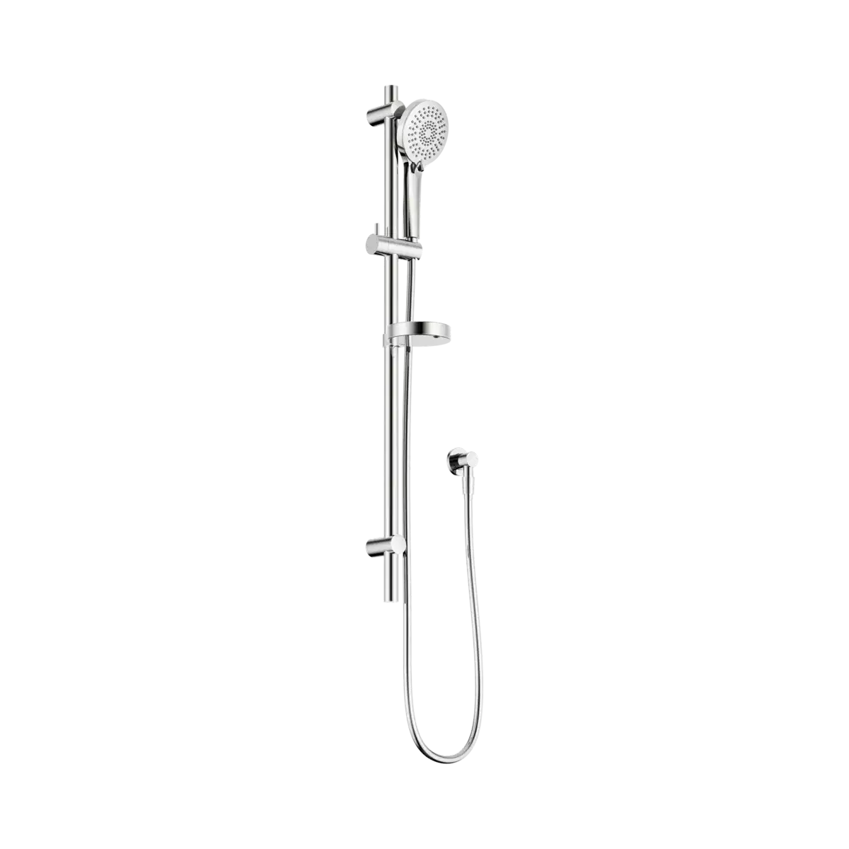 "Image of Elgin Chrome Hand Shower on Rail with Dual Check Valve & Elbow - Showers, a modern and stylish bathroom accessory"