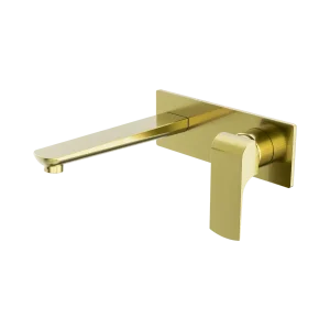 Elgin Wall Mixer & Spout & Plate – Brushed Gold