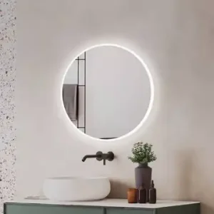 Essence Vista Round 600mm Wall Mount LED Mirror Touch Free Controls & Demister