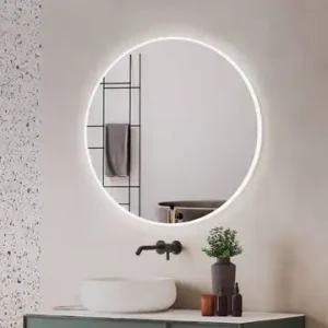 Essence Vista Round 800mm Wall Mount LED Mirror Touch Free Controls & Demister
