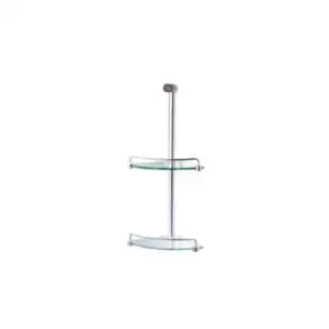 Flinders Shower Tidy 525 2-Tier Chrome/Glass