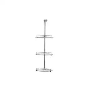 Flinders Shower Tidy 770 3-Tier Chrome/Glass