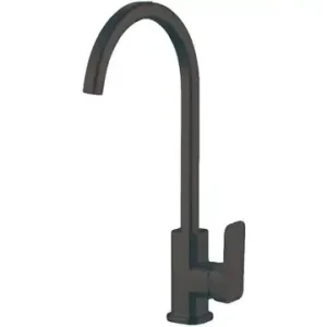Hamel Matte Black Gooseneck Sink Mixer