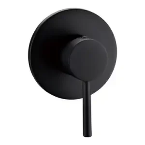 Huss Bath Shower Mixer Matte Black 115mm Backing Plate