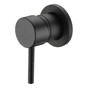 Huss Bath Shower Mixer Matte Black 75mm Backplate