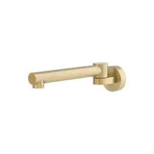 Mimas Round Swivel Bath Spout 240mm Brushed Gold