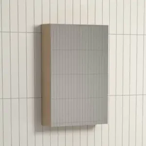Scene Soft Oak Shaving Cabinet Pencil Edge 450W x 700H x 150D 1 Door