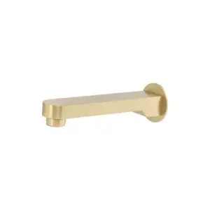 Spectra Brushed Gold Fixed Bath Spout 180mm Lead Free