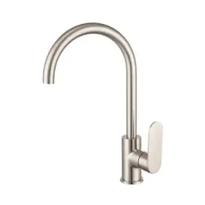 Spectra Brushed Nickel Sink Mixer Gooseneck Lead Free