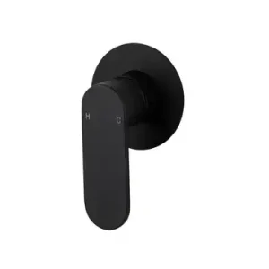 Spectra Matte Black Shower Mixer Trim Kit 80MM Backplate (Refer Body Code 1656529) Lead Free