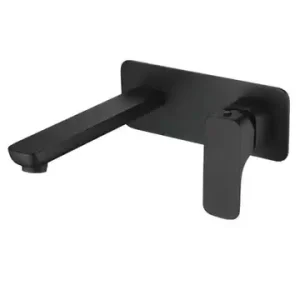 Stafford Matte Black Basin/Bath Wall Mixer