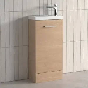 Trojan Soft Oak Ensuite Vanity Unit – 400mm