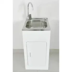 Vogue Inline 45L S/S Trough & Metal Cabinet With Bypass 500W x 600D